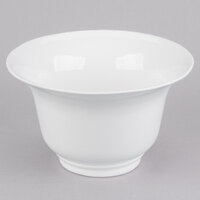 Tablecraft CW3130W 3.25 Qt. White Cast Aluminum Tulip Salad Bowl