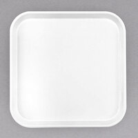 Cambro 1313148 13" x 13" (33 x 33 cm) Square Metric White Customizable Fiberglass Camtray - 12/Case