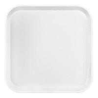 Cambro 1313148 13" x 13" (33 x 33 cm) Square Metric White Customizable Fiberglass Camtray - 12/Case