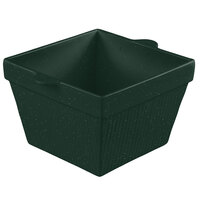 Tablecraft CW1490HGNS 6.5 Qt. Hunter Green with White Speckle Cast Aluminum Square Bowl