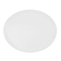 Cambro 2700148 22" x 26 7/8" Oval White Customizable Fiberglass Camtray - 6/Case