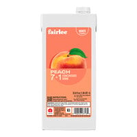 Fairlee Peach 7:1 Beverage Concentrate Syrup 33.8 fl. oz. - 6/Case