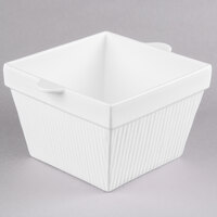 Tablecraft CW1490W 6.5 Qt. White Cast Aluminum Square Bowl