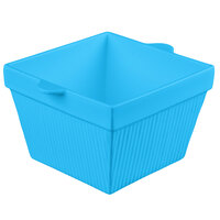 Tablecraft CW1490SBL 6.5 Qt. Sky Blue Cast Aluminum Square Bowl