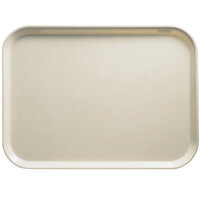 Cambro 1826538 17 7/8" x 25 3/4" Rectangular Cottage White Customizable Fiberglass Camtray - 6/Case