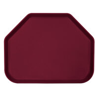 Cambro 1418TR522 14" x 18" Trapezoid Burgundy Wine Customizable Fiberglass Camtray - 12/Case