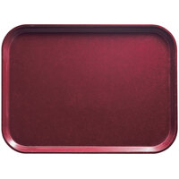 Cambro 1216522 12" x 16 5/16" Rectangular Burgundy Wine Customizable Fiberglass Camtray - 12/Case