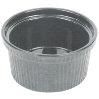 Tablecraft CW1620GR 1 Qt. Granite Cast Aluminum Souffle Bowl with Ridges