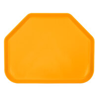 Cambro 1422TR504 14" x 22" Trapezoid Mustard Customizable Fiberglass Camtray - 12/Case