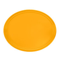 Cambro 2500504 19 1/4" x 24" Oval Mustard Fiberglass Camtray - 6/Case