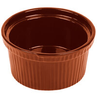 Tablecraft CW1620CP 1 Qt. Copper Cast Aluminum Souffle Bowl with Ridges