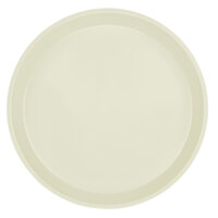 Cambro 1950538 19 1/2" Low Profile Round Cottage White Customizable Fiberglass Camtray - 12/Case