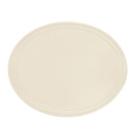 Cambro 2500538 19 1/4" x 24" Oval Cottage White Customizable Fiberglass Camtray - 6/Case