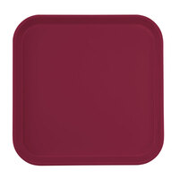 Cambro 1313522 13" x 13" (33 x 33 cm) Square Metric Burgundy Wine Customizable Fiberglass Camtray - 12/Case