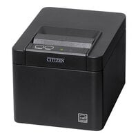 Citizen CT-E301 3 1/8" Black Thermal 203 DPI POS Receipt and Barcode Printer with Top Exit and USB CT-E301UBUBK