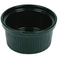 Tablecraft CW1620HGN 1 Qt. Hunter Green Cast Aluminum Souffle Bowl with Ridges