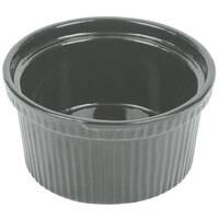 Tablecraft CW1620GY 1 Qt. Gray Cast Aluminum Souffle Bowl with Ridges