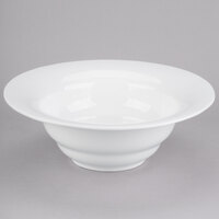 Tablecraft CW3100W 7.5 Qt. White Cast Aluminum Wide Rim Salad Bowl