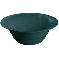 Tablecraft CW3100HGNS 7.5 Qt. Hunter Green with White Speckle Cast Aluminum Wide Rim Salad Bowl