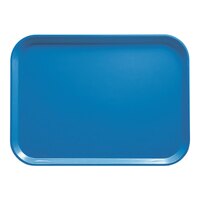 Cambro 46105 4 1/4" x 6" Rectangular Horizon Blue Customizable Fiberglass Camtray - 12/Case