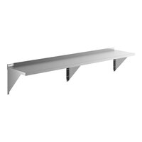 Regency SW1884-3-16-V 16 Gauge Stainless Steel 18" x 84" Heavy Duty Wall Shelf