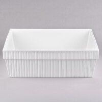 Tablecraft CW1494W 24 Qt. White Cast Aluminum Square Bowl