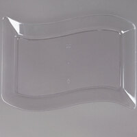 Fineline Wavetrends 1410-CL 8 1/2" x 13 1/2" Clear Plastic Plate - 120/Case