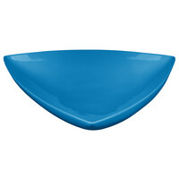 Tablecraft CW11006SBL 11" Sky Blue Cast Aluminum Triangle Display Bowl