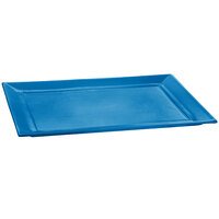 Tablecraft CW3620SBL 15" x 18" Sky Blue Cast Aluminum Rectangle Platter