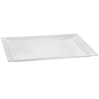 Tablecraft CW3620W 15" x 18" White Cast Aluminum Rectangle Platter