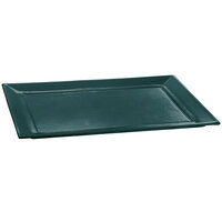 Tablecraft CW3620HGN 15" x 18" Hunter Green Cast Aluminum Rectangle Platter