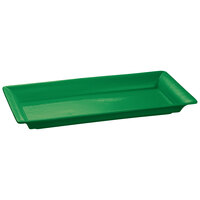 Tablecraft CW2110GN Green 21" x 12" Cast Aluminum Large Rectangle Platter