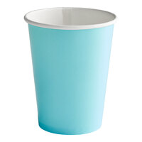 Creative Converting 56157B 9 oz. Pastel Blue Poly Paper Hot / Cold Cup - 240/Case