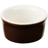 Tuxton B1X-035 3.5 oz. Caramel / Eggshell Smooth China Ramekin - 48/Case