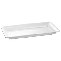 Tablecraft CW2110W White 21" x 12" Cast Aluminum Large Rectangle Platter