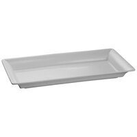 Tablecraft CW2110GY Gray 21" x 12" Cast Aluminum Large Rectangle Platter