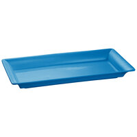 Tablecraft CW2110SBL Sky Blue 21" x 12" Cast Aluminum Large Rectangle Platter