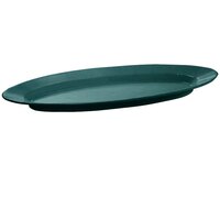 Tablecraft CW2200HGN Hunter Green 23" x 8" Cast Aluminum King Fish Platter