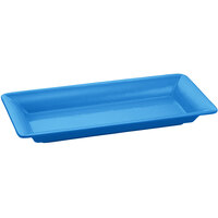 Tablecraft CW2100SBL Sky Blue 18" x 9" Cast Aluminum Small Rectangle Platter