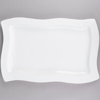 Tablecraft CW3660W White 13" x 20" Cast Aluminum Euro Rectangular Platter