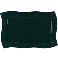 Tablecraft CW3660HGNS Hunter Green with White Speckle 13" x 20" Cast Aluminum Euro Rectangular Platter