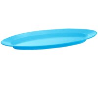 Tablecraft CW2200SBL Sky Blue 23" x 8" Cast Aluminum King Fish Platter