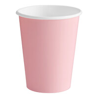 Creative Converting 56158B 9 oz. Classic Pink Poly Paper Hot / Cold Cup - 240/Case