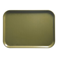 Cambro 1520428 15" x 20 1/4" Rectangular Olive Green Customizable Fiberglass Camtray - 12/Case