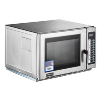 Amana RFS12TS Medium Duty Stainless Steel Commercial Microwave with Push Button Controls - 120V, 1,200W
