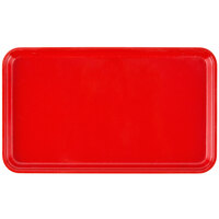 Cambro 915510 8 3/4" x 14 15/16" Rectangular Signal Red Fiberglass Camtray - 12/Case