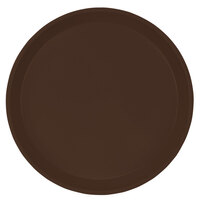 Cambro 1100116 11" Round Brazil Brown Customizable Fiberglass Camtray - 12/Case