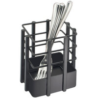 Cal-Mil 1544-13 Soho Black Metal 4" Square Flatware Organizer