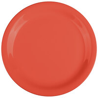 GET NP-7-RO Diamond Mardi Gras 7 1/4" Rio Orange Narrow Rim Round Melamine Plate - 48/Case