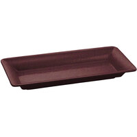 Tablecraft CW2100MAS 18" x 9" Maroon Speckle Cast Aluminum Rectangle Platter